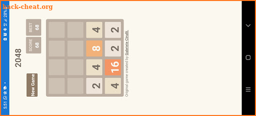 2048 screenshot