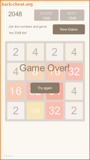 2048 Game screenshot