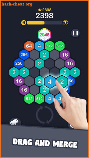 2048 Number Hexagon screenshot