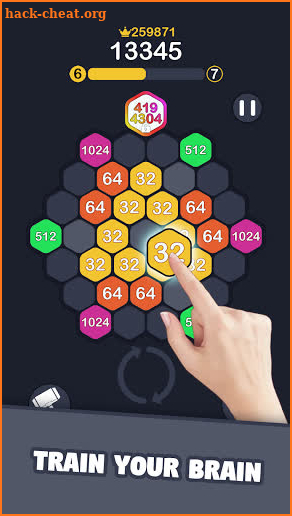 2048 Number Hexagon screenshot