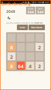 2048 puzzle screenshot