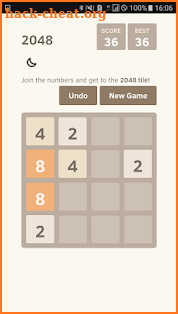 2048 puzzle screenshot