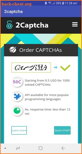 2captcha app screenshot