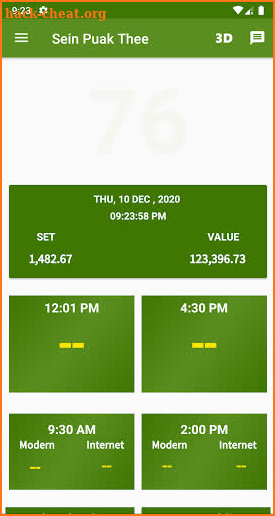 စိန်ပေါက်သီး 2D 3D Live -TH Market Set Data screenshot