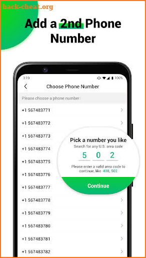 2nd Line: Second Phone Number for Texts & Calls screenshot