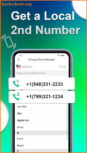 2nd Line: Second Phone Numbero screenshot