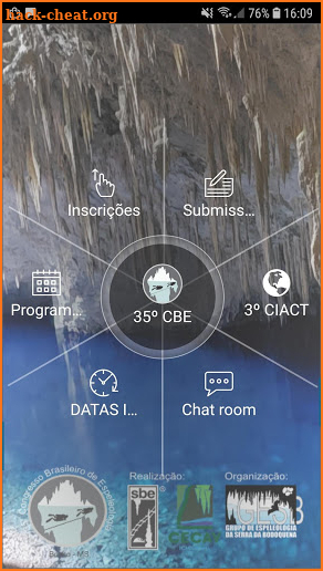 35th Brazilian Congress of Speleology screenshot