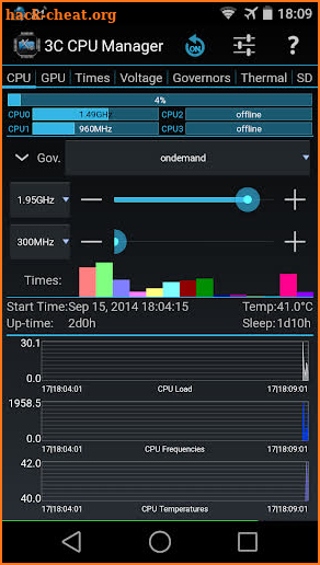 3C CPU Manager (root) screenshot