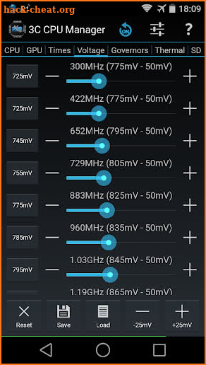 3C CPU Manager (root) screenshot