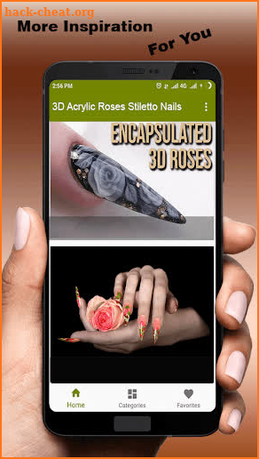 3D Acrylic Roses Stiletto Nails screenshot