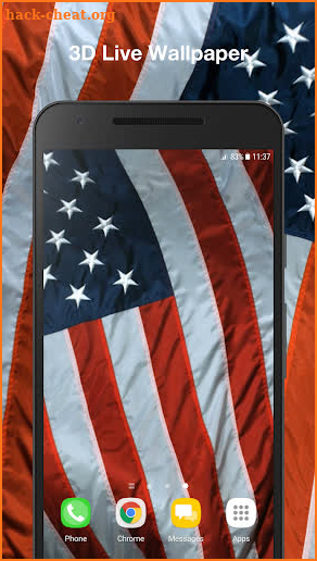 3D American Flag Live Wallpaper screenshot