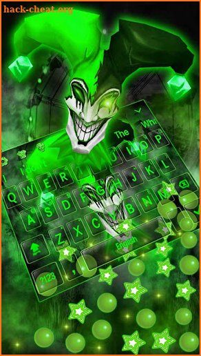 3D Black Green Clown Gravity Keyboard screenshot