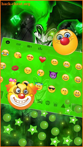 3D Black Green Clown Gravity Keyboard screenshot