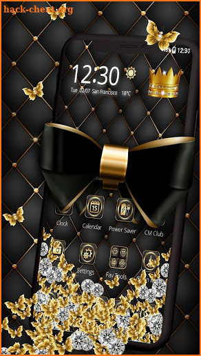 3D Black Luxury Business Bow-knot Gravity Theme🖤 screenshot