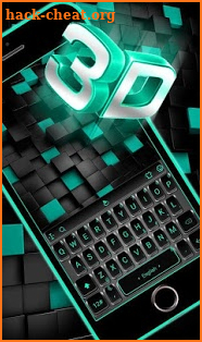 3D Black Tech Keyboard Theme screenshot