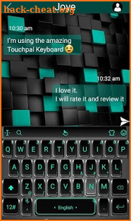 3D Black Tech Keyboard Theme screenshot