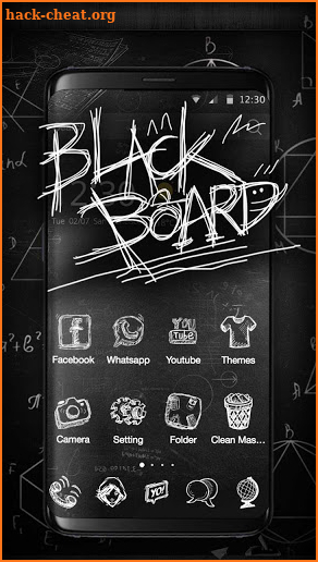 3D Blackboard Graffiti Theme screenshot