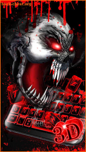 3D Blood Skull Keyboard screenshot