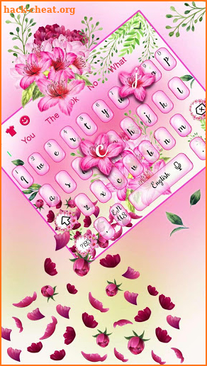 3D Bright Colorful Flowers Keyboard screenshot