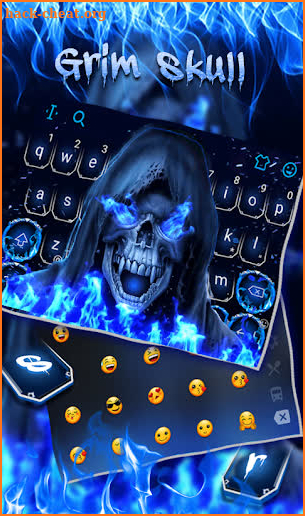 3D Brutal Skull Keyboard Theme screenshot