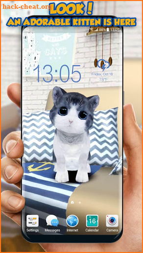 3D Cat Teaser Live Wallpaper screenshot