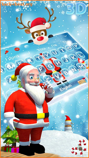 3D Christmas Santa Keyboard Theme screenshot