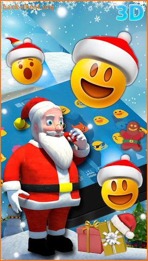 3D Christmas Santa Keyboard Theme screenshot