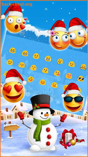 3D Christmas Snowman Keyboard Theme screenshot