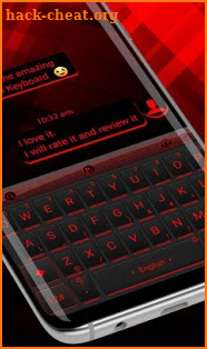 3D Classic Red Black Keyboard Theme screenshot