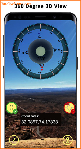 3D Compass 360: Gyro Compass - Find True North screenshot