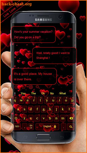 3D Cool Love Heart Keyboard Theme screenshot