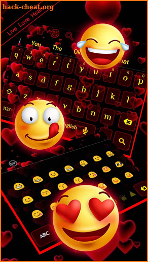 3D Cool Love Heart Keyboard Theme screenshot