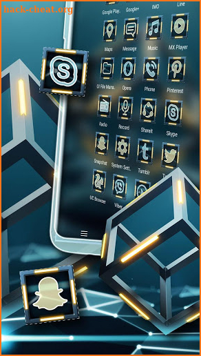 3D Cube Launcher Theme screenshot