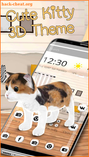 3d cute cat screenshot