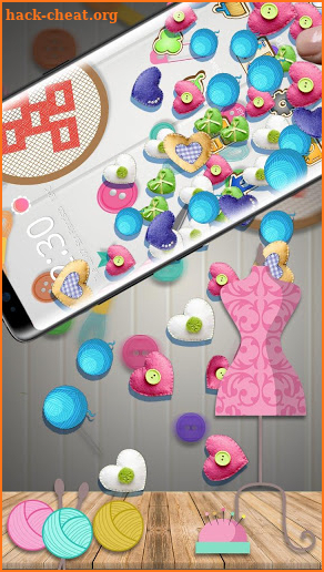 3D Cute Girly Needle Craft Gravity Theme🧣 screenshot