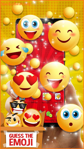 3D Cute Glitter Smile Emoji Theme screenshot