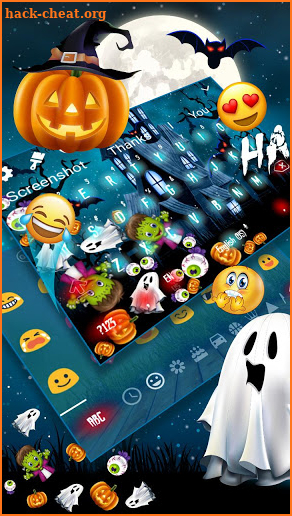 3D Cute Monster Gravity Keyboard Theme screenshot