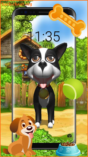 3D Cute Puppy Lock Screen screenshot