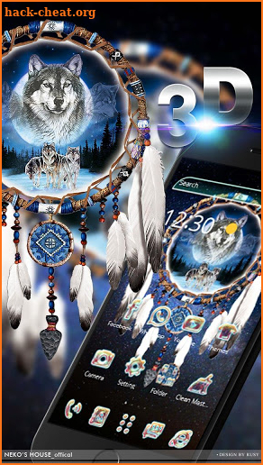 3D Dream Catcher Star Wolf Live Wallpaper Theme screenshot