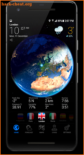 3D EARTH - accurate weather forecast & rain radar screenshot