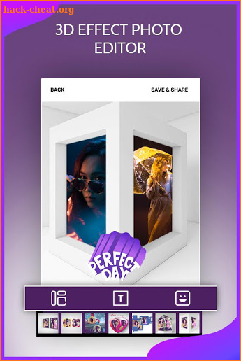 3D effect photo editor screenshot