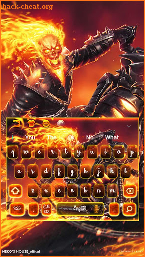 3D Flaming Skull Death Keyboard Theme screenshot