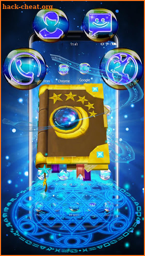 3D Galaxy Magic Golden Book Theme screenshot