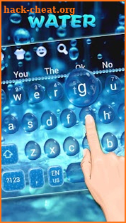 3D Glass Water Keyboard screenshot