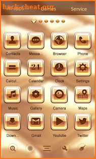 3D Gold GO Launcher screenshot