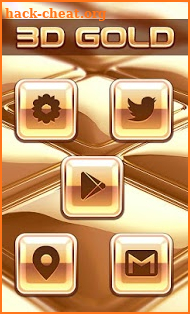 3D Gold GO Launcher screenshot