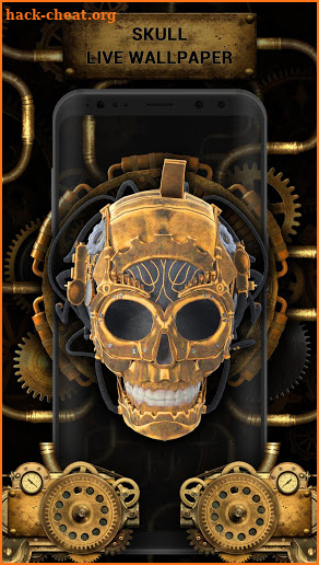 3D Golden Flaming Skull Live Wallpaper screenshot