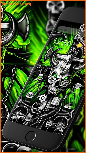 3D Gothic Metal Skull Live Wallpaper Theme screenshot