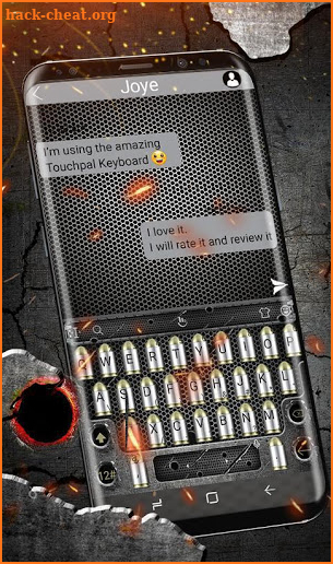 3D Gunnery Bullet Keyboard Theme screenshot