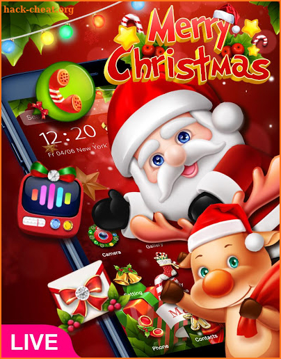 3D Happy Christmas Santa Theme screenshot